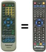 Replacement remote control THINK XTRA DVDP43CM