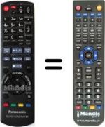 Replacement remote control Panasonic DMP-BDT100
