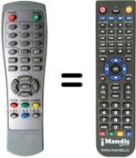 Replacement remote control MPMAN DVB-T2007
