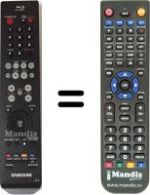 Mando a distancia equivalente Samsung BDP2500