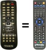 Replacement remote control THES TH890DV