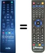 Replacement remote control MIIA MTV-32 DLE HD