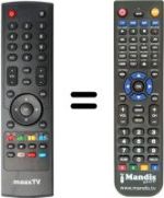 Replacement remote control MaaxTV LN5000 HD