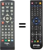 Replacement remote control TV45