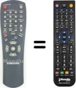 Mando a distancia equivalente Samsung SV-231 X