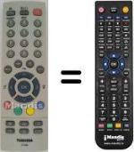 Mando a distancia equivalente Toshiba 14 N 21 D2