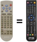 Mando a distancia equivalente RC 0624 / S0