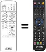 Mando a distancia equivalente Gbc DTV 2147 TF