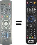Replacement remote control Toshiba 32 ZP 18P