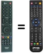 Mando a distancia equivalente Toshiba 37 CV 505 D