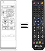 Mando a distancia equivalente LG GHV-8215
