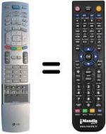 Mando a distancia equivalente LG 37 LB 1RR