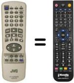 Mando a distancia equivalente JVC HR-J285
