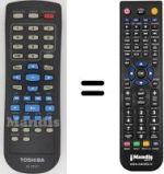 Mando a distancia equivalente Toshiba SD-189 EKE