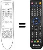 Replacement remote control Sanyo VHR-M290 EV