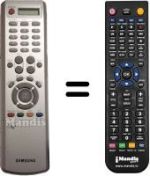 Mando a distancia equivalente Samsung WS 32M206V