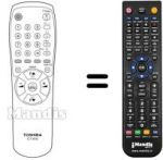 Mando a distancia equivalente Toshiba 21 S 03 D