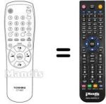 Mando a distancia equivalente Toshiba 21 T 01 D