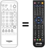 Mando a distancia equivalente Toshiba 2836 DF