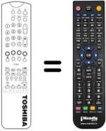 Mando a distancia equivalente Toshiba 2527 DT