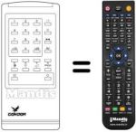 Replacement remote control Atlantic CTV 1402