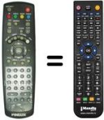Mando a distancia equivalente Finlux CTW 2827 TN DVD