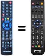 Mando a distancia equivalente Technisat DIGIBOXX T4