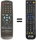 Mando a distancia equivalente DV-RM 250 E