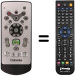 Mando a distancia equivalente Toshiba MEDIACENTER SLIM
