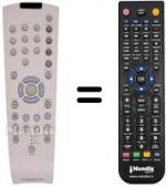 Mando a distancia equivalente Grundig GV-5153 HIFI