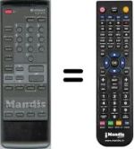 Mando a distancia equivalente Hitachi CMT 2118