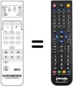 Replacement remote control NordMende SPACE SYSTEM STEREO 92
