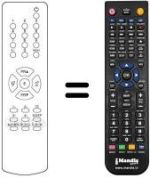 Mando a distancia equivalente Audiosonic KT 8345