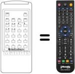 Mando a distancia equivalente Audiosonic KT 8347