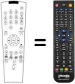 Replacement remote control Grundig MFW 92-6110 MV