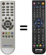 Mando a distancia equivalente Homecast T 3010
