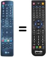 Mando a distancia equivalente LG 26 LE 3308