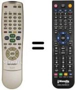 Replacement remote control Sharp LC 30 HV4E
