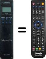 Mando a distancia equivalente Panasonic NV-J47