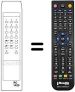 Mando a distancia equivalente RC 1420