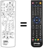 Replacement remote control Brandt 52 TW 610 S