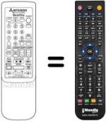 Mando a distancia equivalente RM 63121V-63803