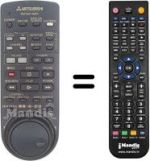 Mando a distancia equivalente RM M57-48001