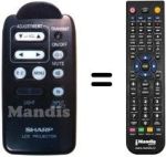 Mando a distancia equivalente Sharp XV 3400 S