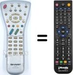Mando a distancia equivalente Sharp LC 20 B6E