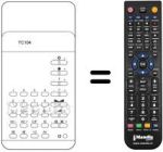 Mando a distancia equivalente TC 104