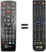 Replacement remote control Telesystem TS 6280