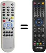 Mando a distancia equivalente DIUNAMAI H2 TVC 14 K