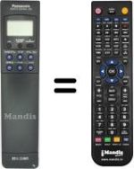 Mando a distancia equivalente Panasonic NV-J40