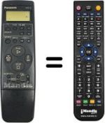 Mando a distancia equivalente Panasonic NV-SD44